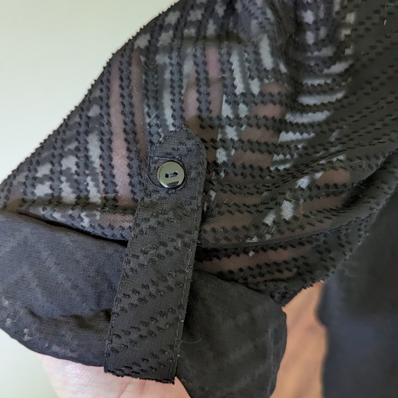 [Speechless] Sheer Sleeved Shift Dress Tab Sleeves -2X - Picture 6 of 8